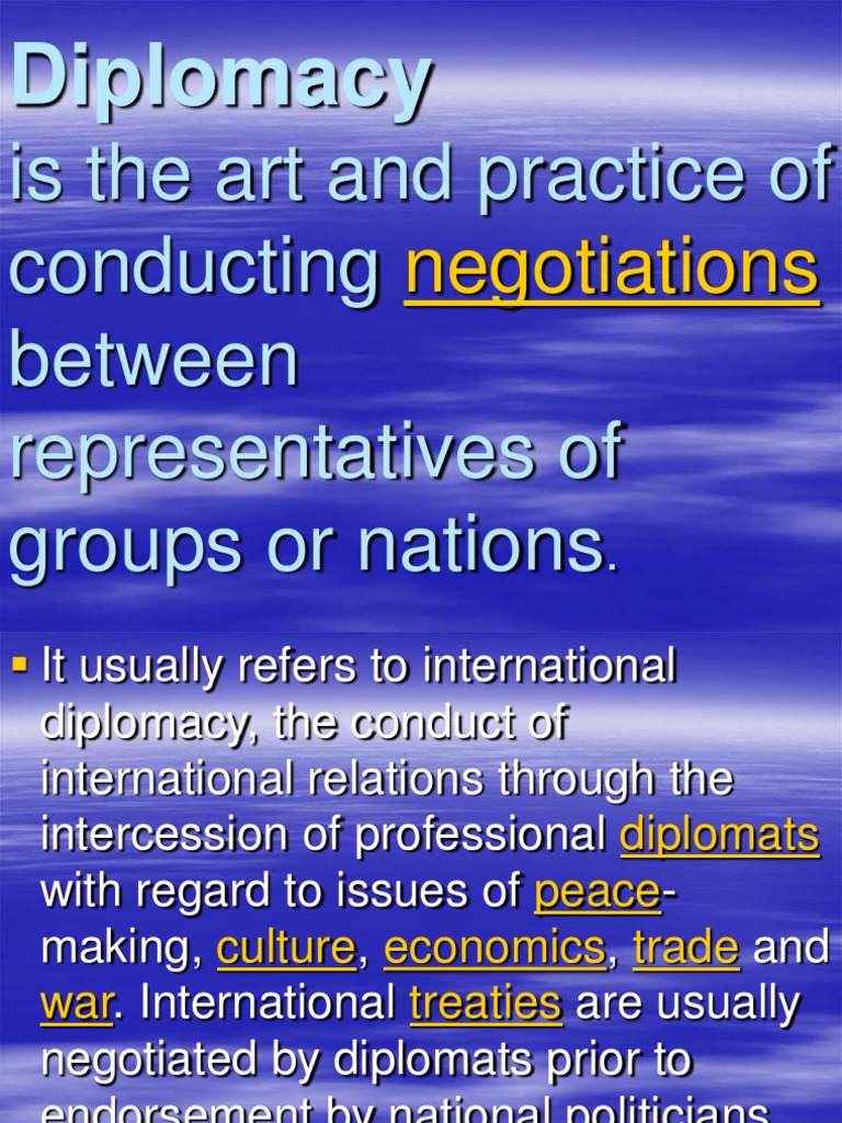 The Art and Practice of Diplomacy | PDF | Diplomatic Rank | Diplomatic ...