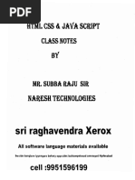 HTML Notes by Subba Raj Sir PDF