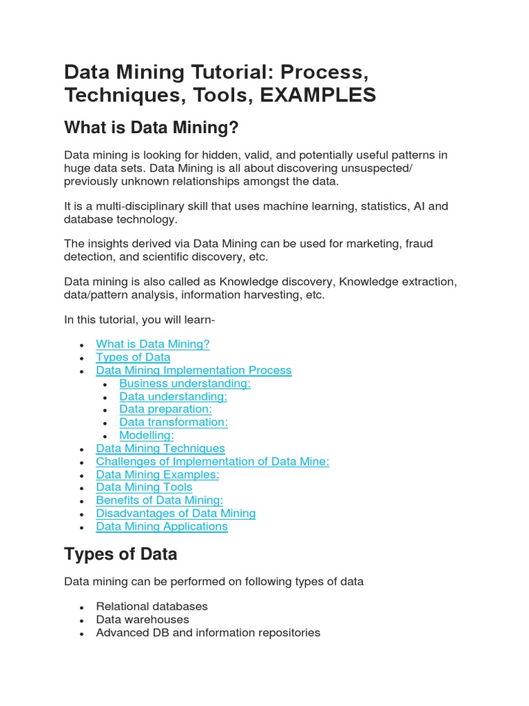 Data Mining | PDF | Data Warehouse | Data Mining