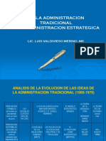 De La Administracion Tradicional A La Administracion Estrategica