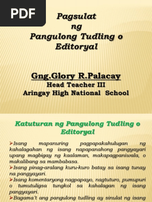 Editoryal Pdf