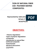 Degradation of Natural Fiber Reinforced Polymer Matrix Composites