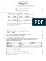 PT2 Sample Paper-Iii Periodic Test - 2 Class - Xi Informatics Practices