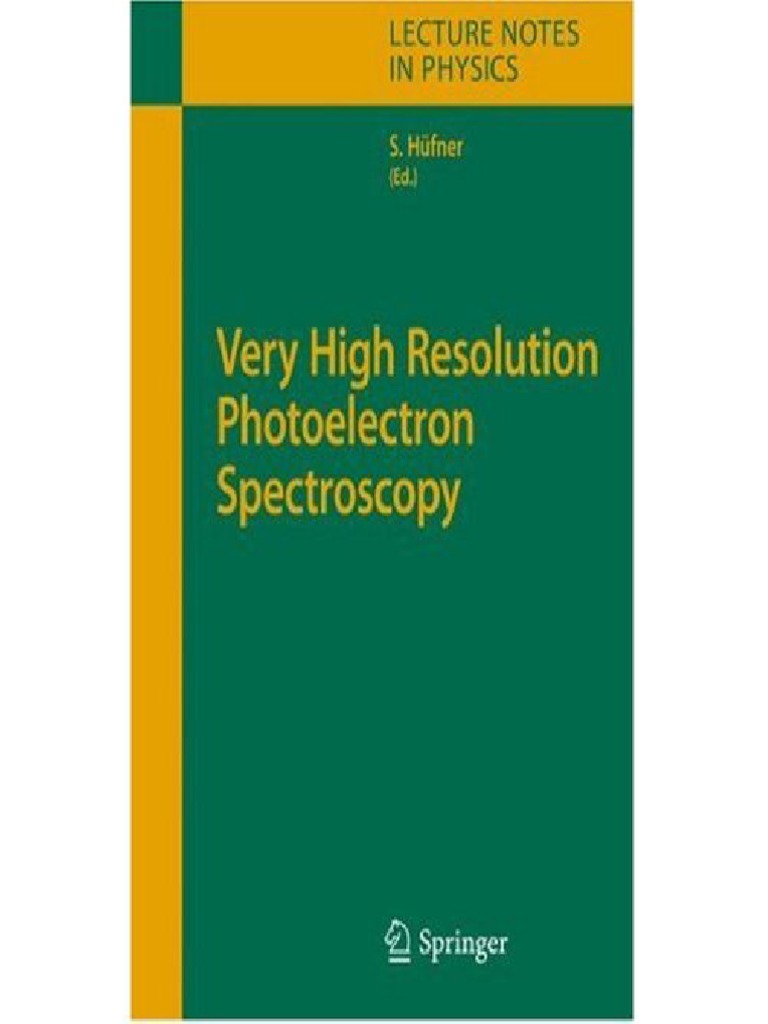Hufner Very High Resolution Photoelectron Spectros PDF | PDF