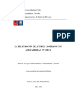 La Frustracion Del Fin Del Contrato y Su Aplicabilidad en Chile