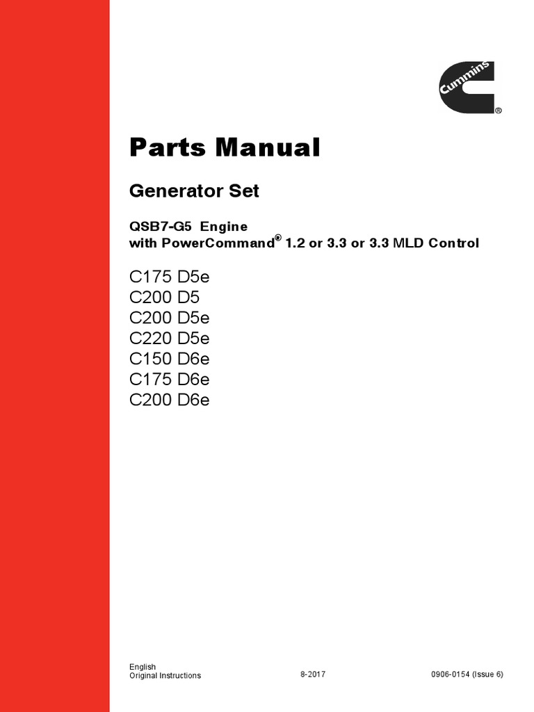 QSB7 G5 Engine With PowerCommand 1 2 C220D5E PartsManual PDF | PDF ...