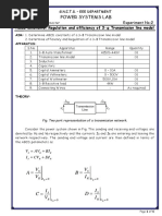 2.ABCD constants and Regulation of 3-φ Transmission line model