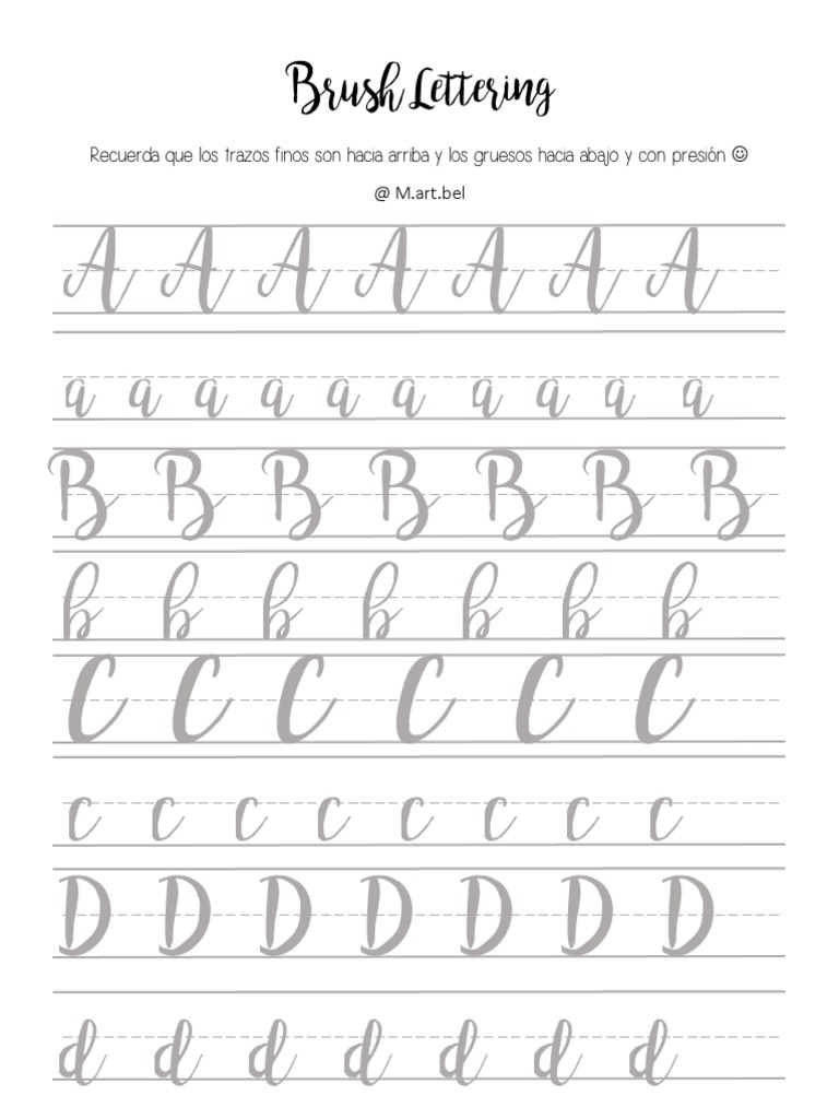 Brush Lettering PDF | PDF