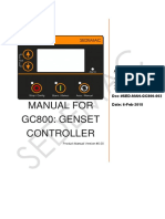 Sedemac GC 800 002 Manual For GC 800 Controllers New