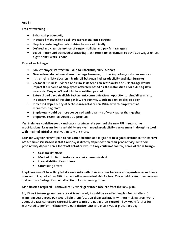 Safelite HR Case PDF Motivation Motivational