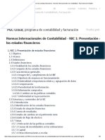 NIC 1 - Presentación de Los Estados Financieros - Normas Internacionales de Contabilidad - Plan General Contable