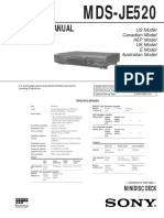 Hfe Sony Mds-Je520 Service