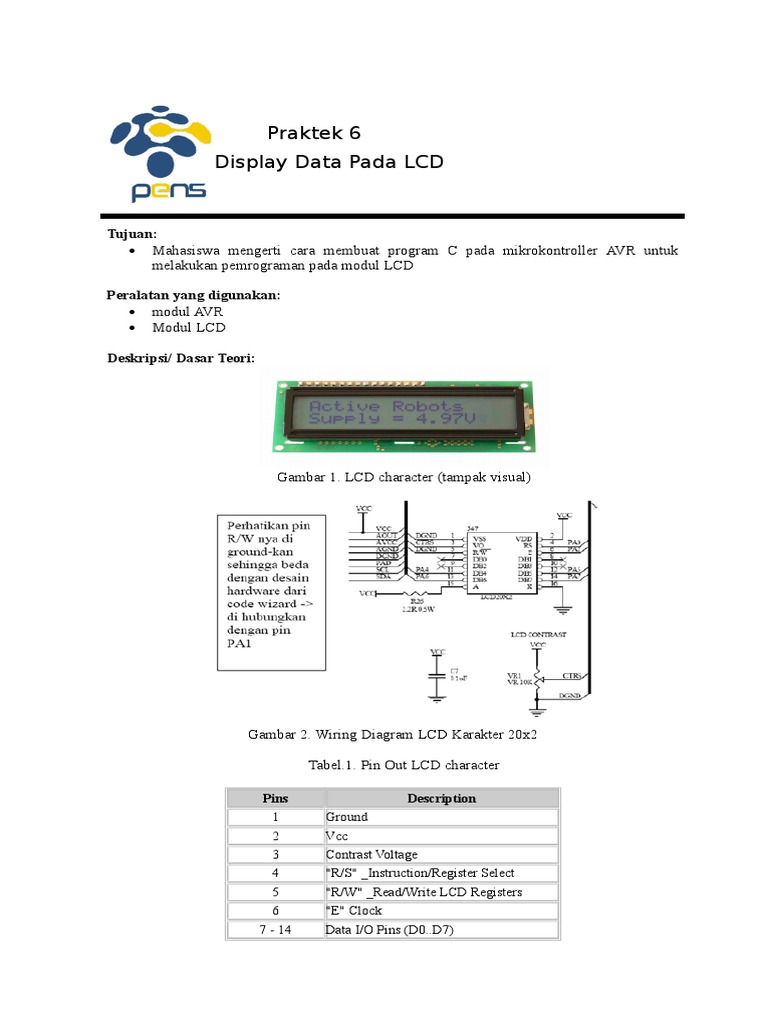 Inisialisasi Data untuk LCD AVR | PDF | Liquid Crystal Display ...