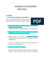 Plan de Desarrollo de Ingeniería Industrial 2020-Apartado IV-Acciones