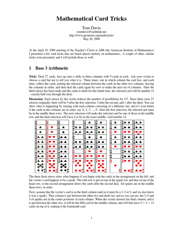 Card Tricks | PDF
