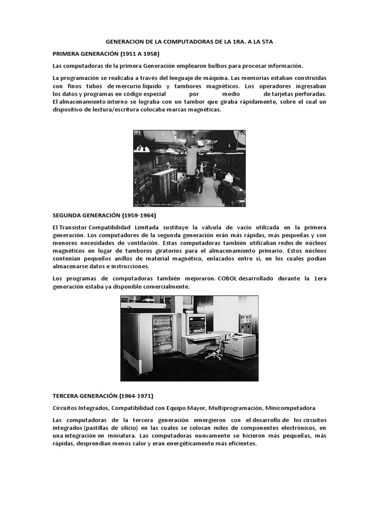 Evolución de las Computadoras | PDF | Hardware de la computadora | Teatro