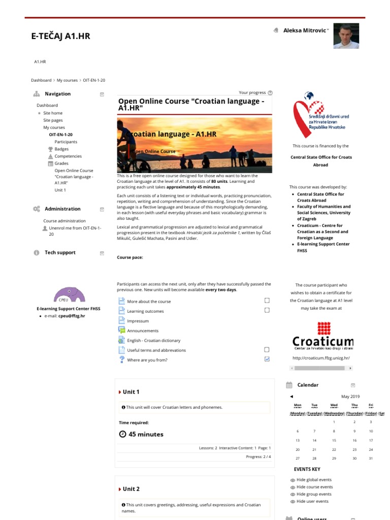 Croatian Language A1 Online Course | PDF | Grammatical Gender ...
