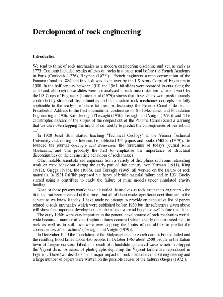 Development of Rock Engineering PDF | PDF | Dam | Geology