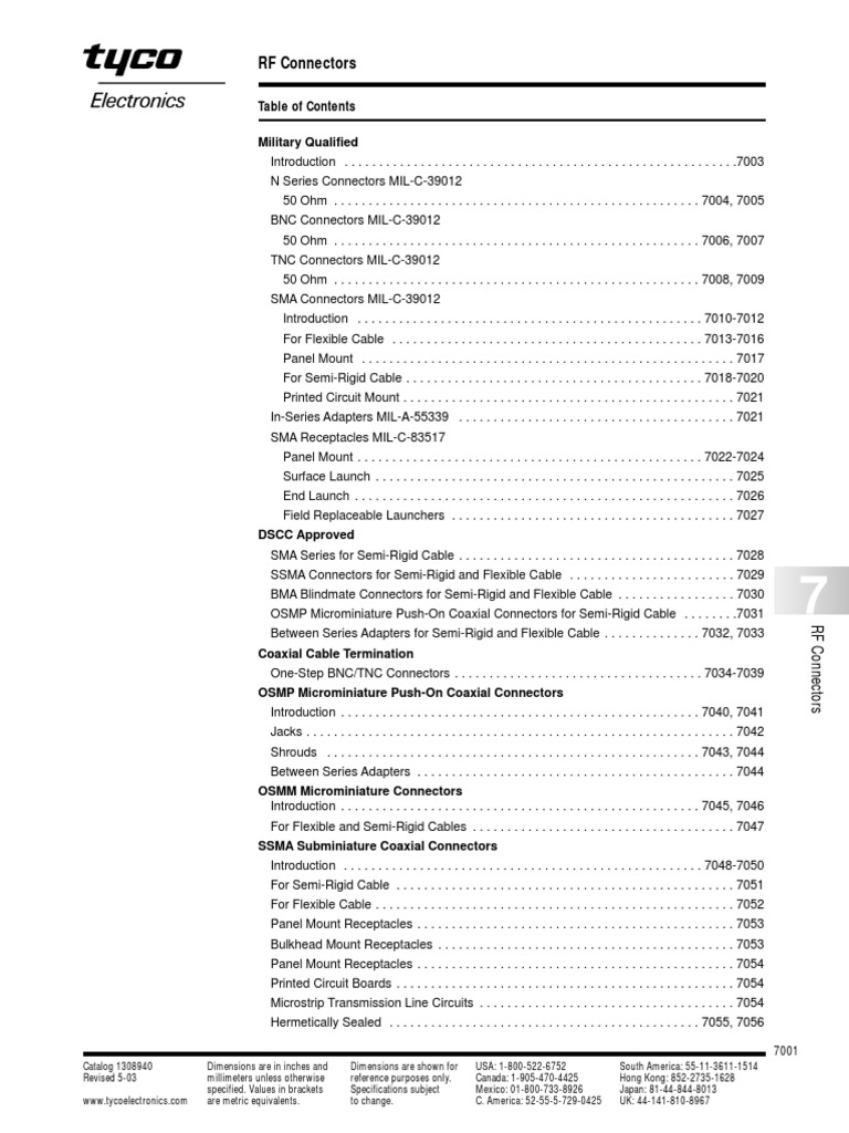 RF Connectors PDF | PDF | Electrical Connector | Coaxial Cable
