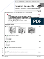 Compréhension Écrite A1 PDF