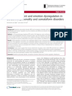 Adult Attachment and Emotion Dysregulation in Borderline Personality and Somatoform Disorders