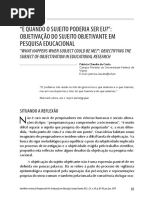 E quando o sujeito poderia ser eu