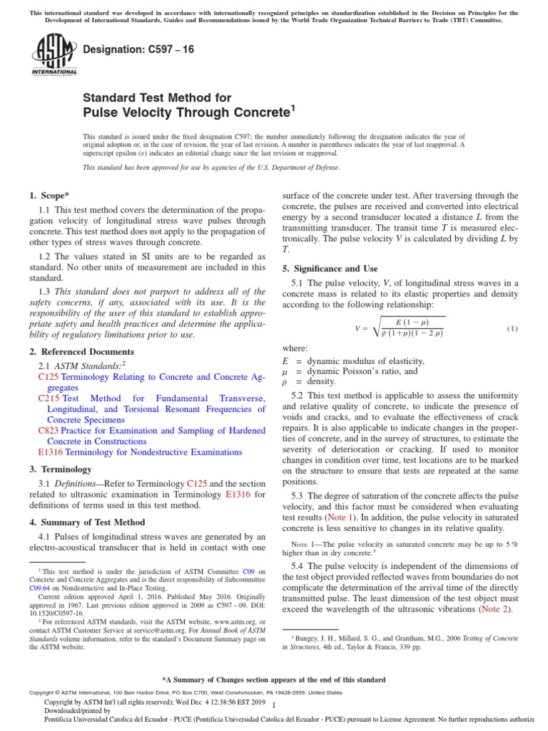 Astm 597 | PDF | Transmitter | Young's Modulus
