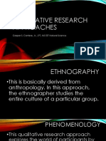 Qualitative Research Approaches