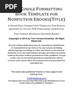 Free Nonfiction Kindle Ebook Formatting Template From TCK Publishing