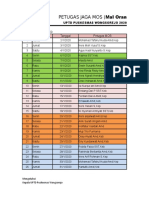 Jadwal Mos 2020