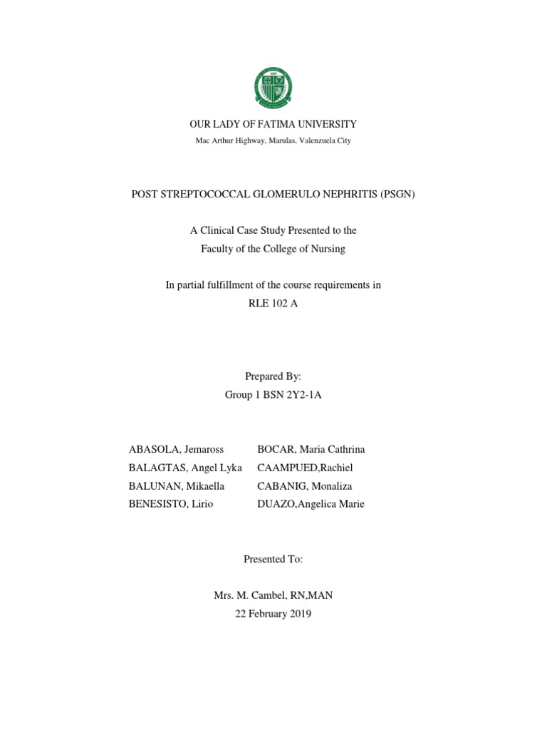 Post streptococcal glomerulonephritis picture