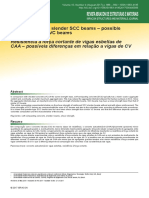 Shear strength of slender SCC beams differences from VC beams