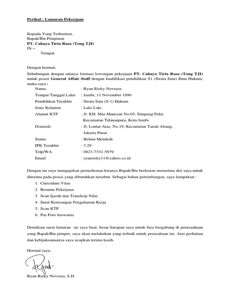 Download 94+ Contoh Surat Surat Lamaran Kerja Vaksin Gratis