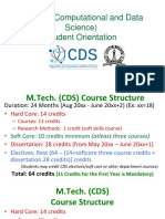 M.Tech. (CDS) Student Orientation Guide