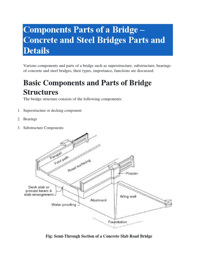 Bridge Components and Structures Overview | PDF | Bridge | Deep Foundation