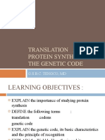 Translation: Protein Synthesis and The Genetic Code: G.S.B.C. Tengco, MD