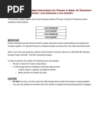 AV-Receiver Update Instruction AVHZ2050BT AVH-Z3000DAB AVHZ5050BT AVHZ5000DAB