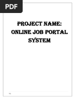 Online Job Portal System Synopsis