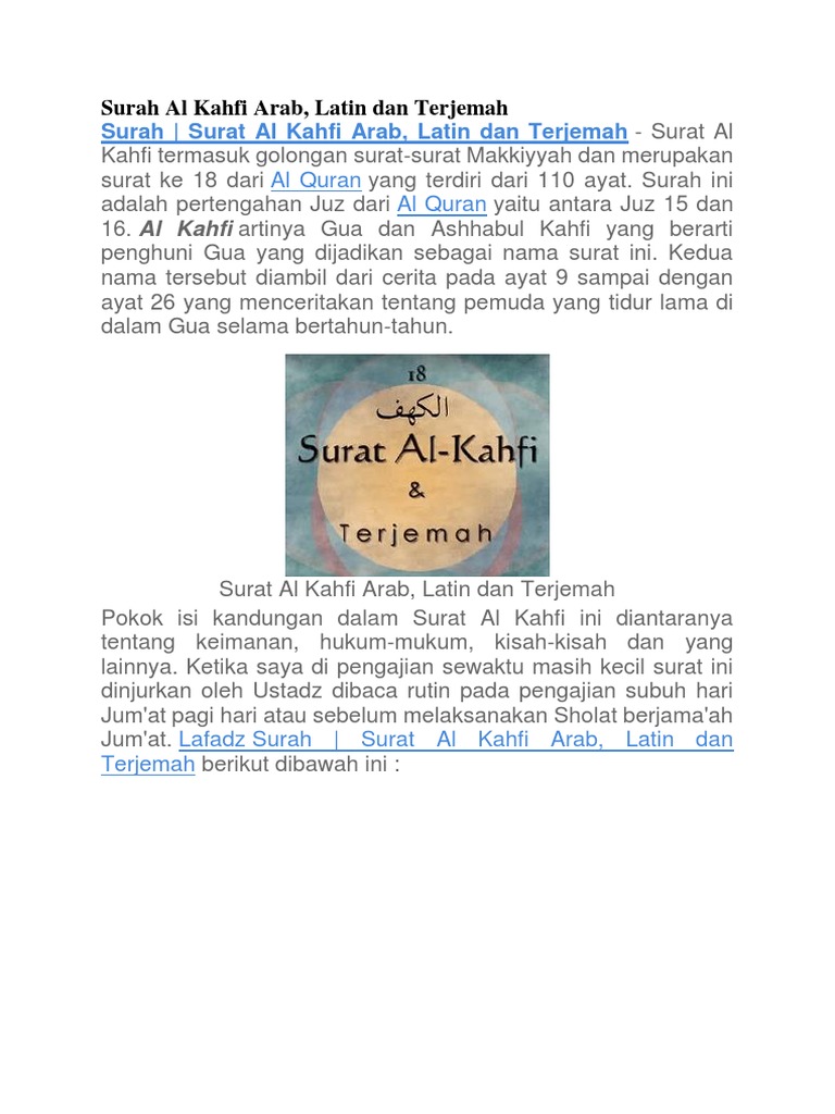 Download 95+ Contoh Surat Al Kahfi Pada Juz Berapa Terbaik Dan Terbaru