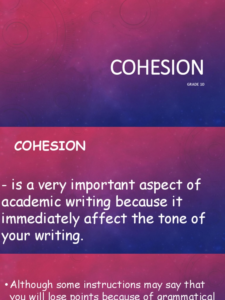cohesion 10