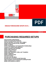 Purchasing Setups in Oracle R12
