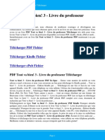 Tout Va Bien 3 Livre Du Professeur PDF