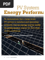 PV System Energy Performance Evaluations SP7.6