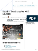 Electrical Thumb Rules You MUST Follow (Part 1) PDF