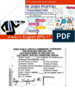 English Lecturer BPS 17 Past Papers SPSC by Nazeer Shaikh