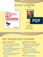 On Not Bosses But Leaders