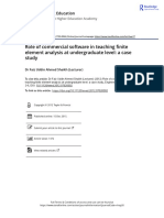Role of Commercial Software in Teaching Finite Element Analysis at Undergraduate Level A Case Study