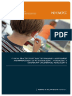 NHMRC - Clinical Practice Points on the Diagnosis, Assessment and Management of ADHD in Children and Adolescents (2012)