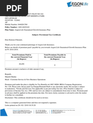 Aegon Bill