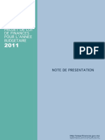 Projet de Loi Des Finances 2011